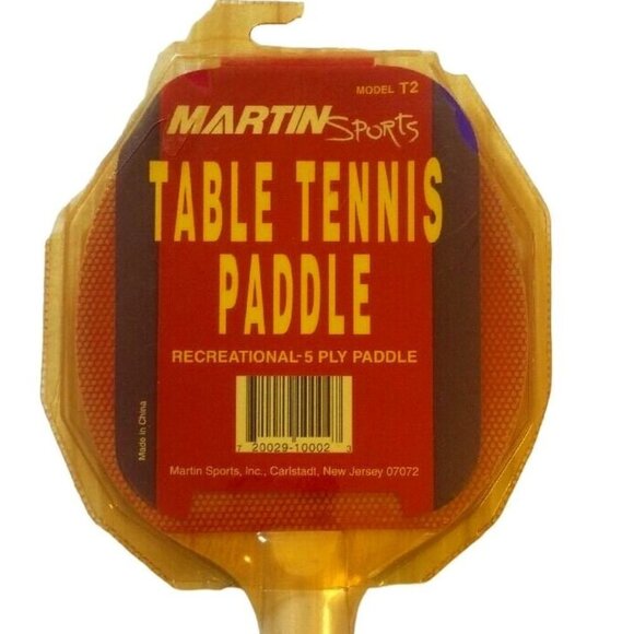 Martin Sports Table Tennis Racket Ping Pong Paddle T2 Recreational‎ 5 Ply Paddle - Picture 2 of 8